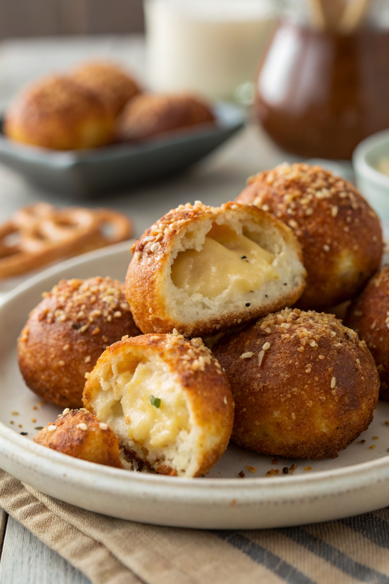 Stuffed pretzel bites