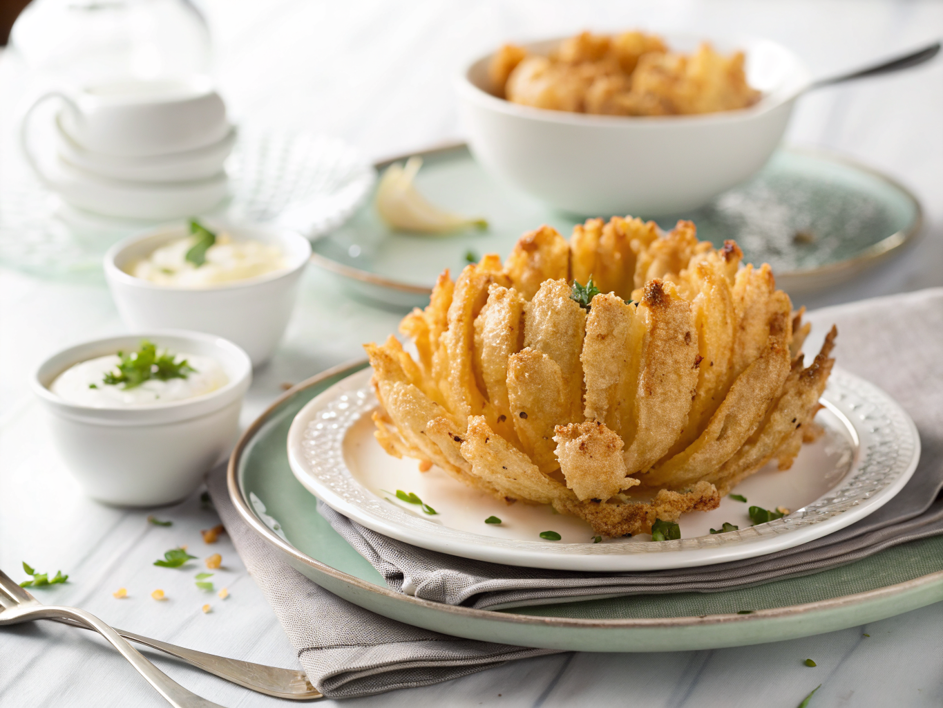 Air fryer blooming onion