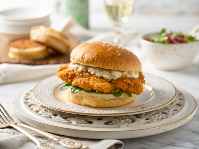 Air fryer chicken sandwich