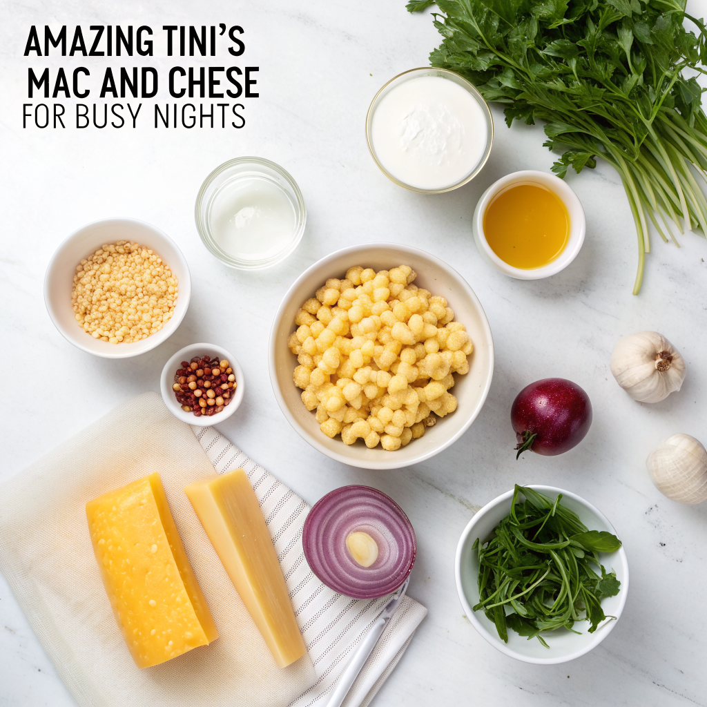 Tini's mac and cheese ingredients