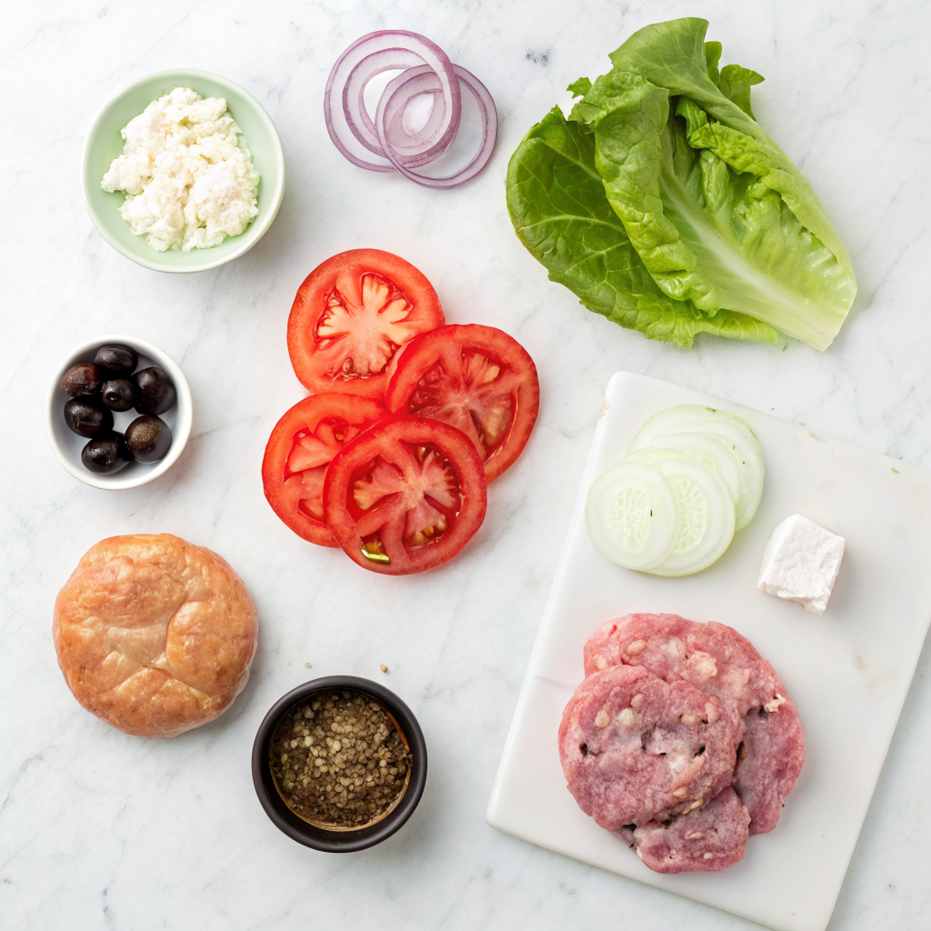 Greek turkey burgers ingredients