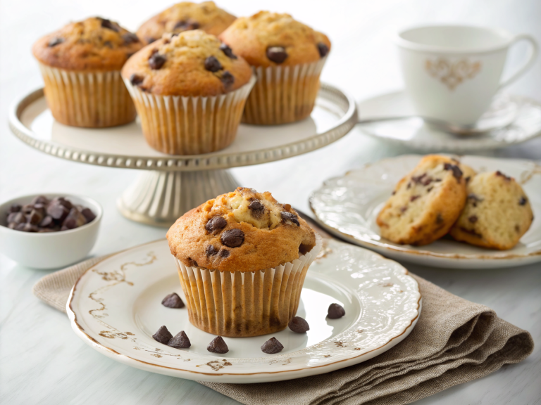 Banana chocolate chip muffins