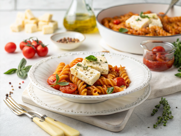 Baked feta pasta recipe