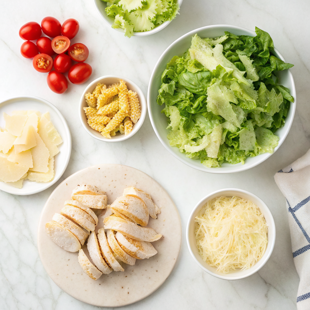Chicken caesar pasta salad