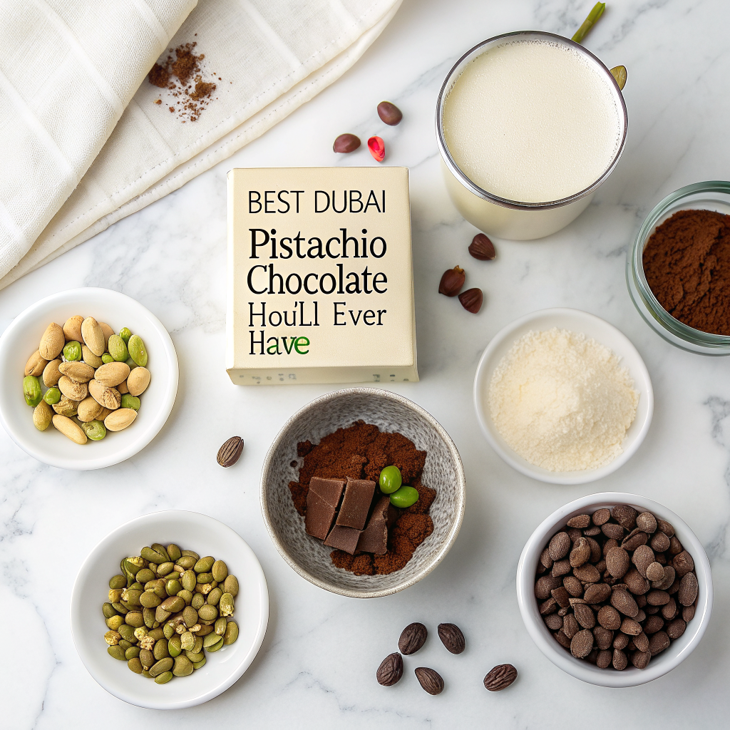 Dubai Pistachio Chocolate Recipe: 5 Easy Tips For The Best Results | Home Cook Legacy Dubai pistachio chocolate ingredients