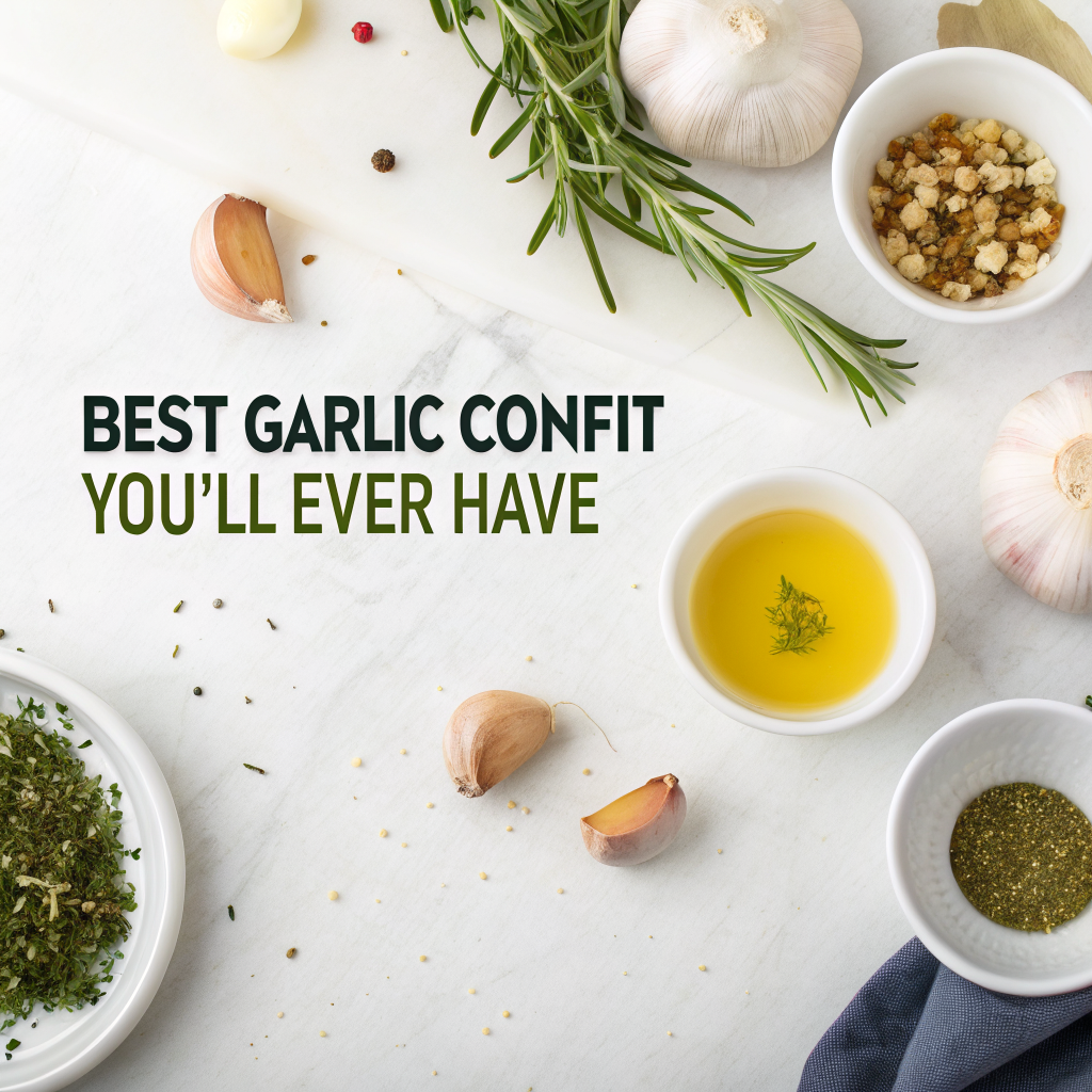 Garlic confit ingredients