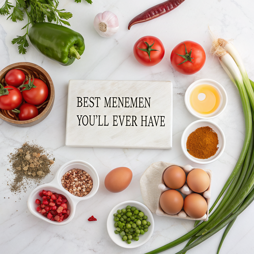 Menemen ingredients