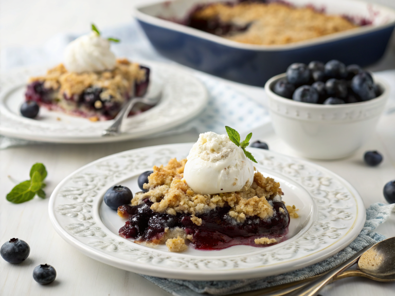 Blueberry crumble