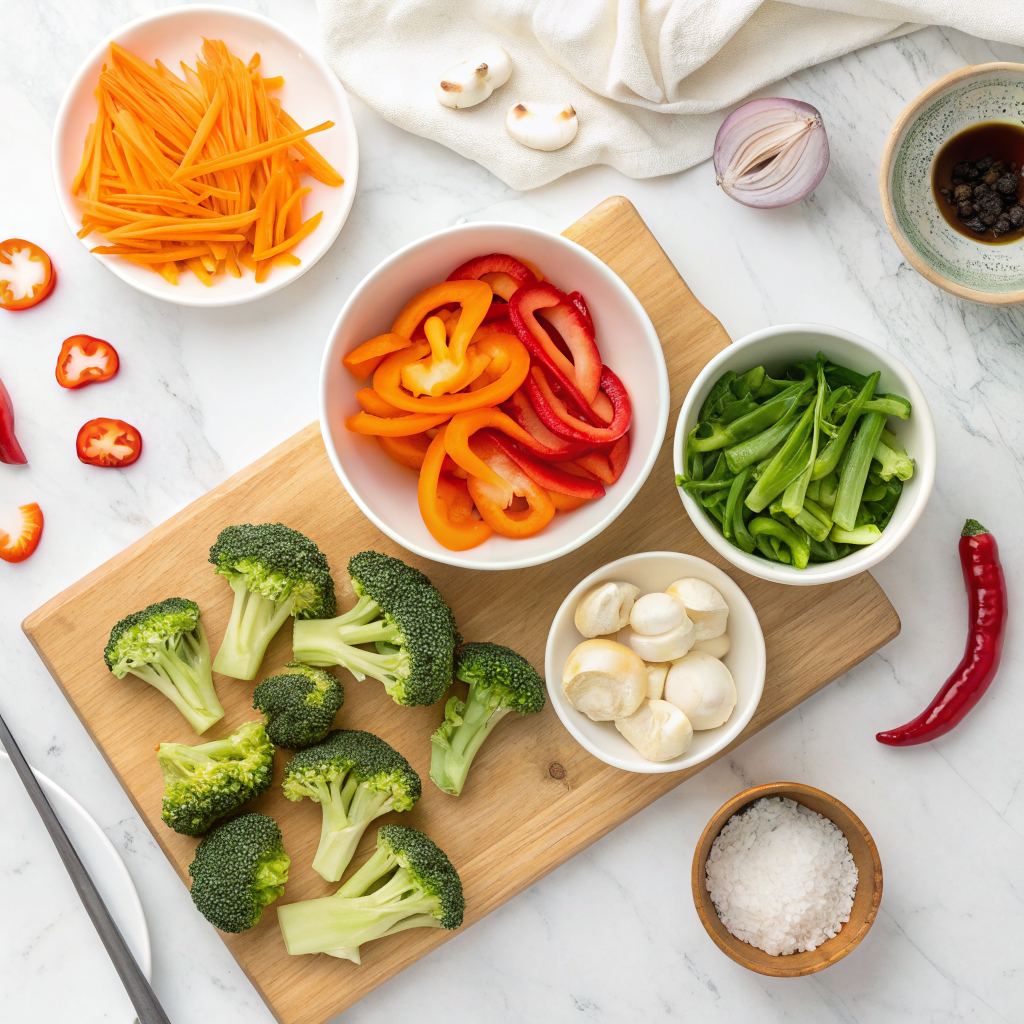 Chinese stir fry vegetables ingredients