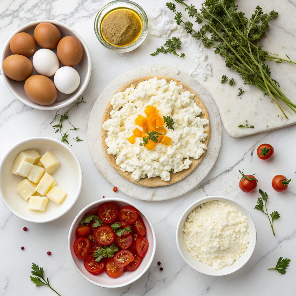 Cottage cheese and egg pizza crust ingredients