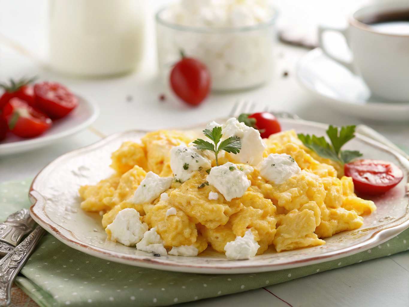 Cottage Cheese Scrambled Eggs | Home Cook Legacy Cottage cheese scrambled eggs