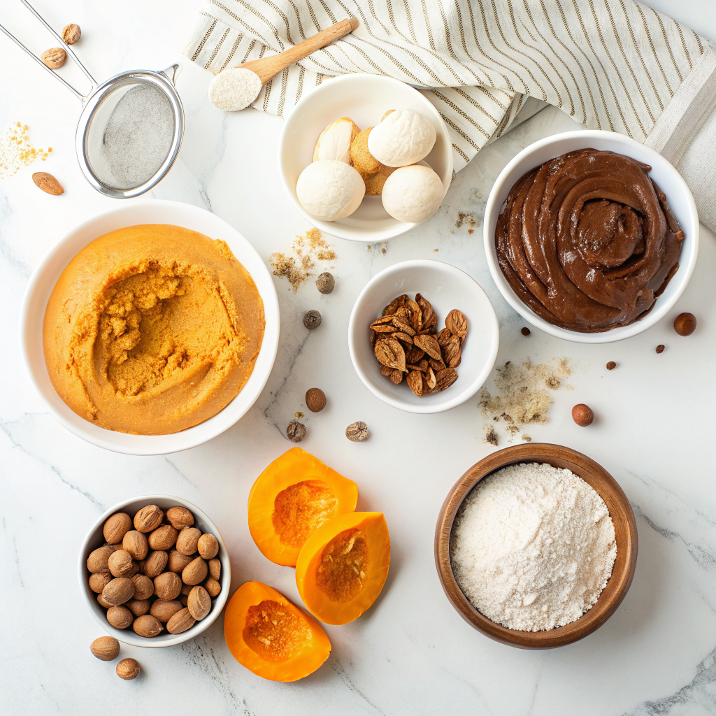 Pumpkin nutella stuffed cookies ingredients