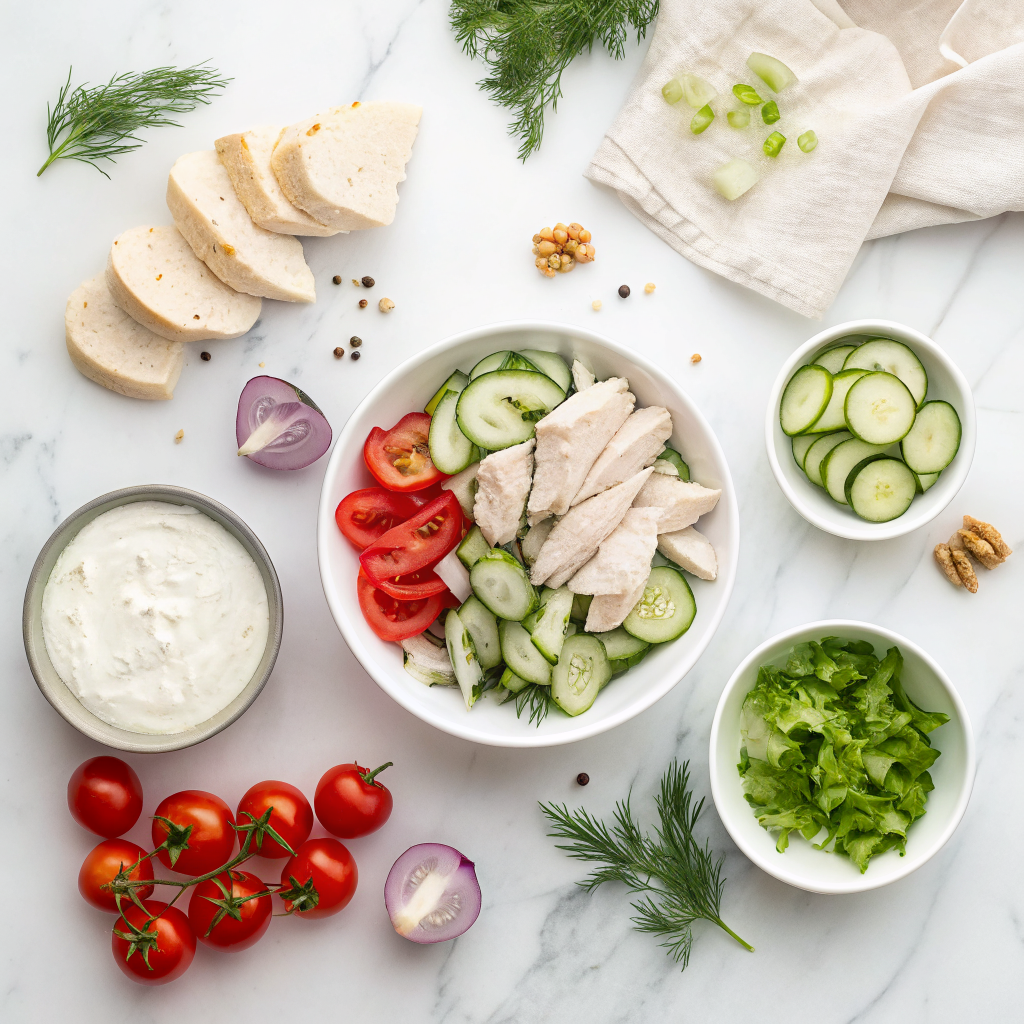 Tzatziki chicken salad ingredients