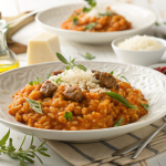 Wingless buffalo risotto