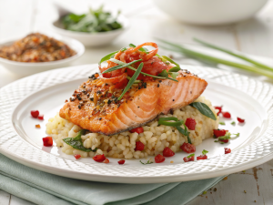 Spicy salmon crispy rice recipe