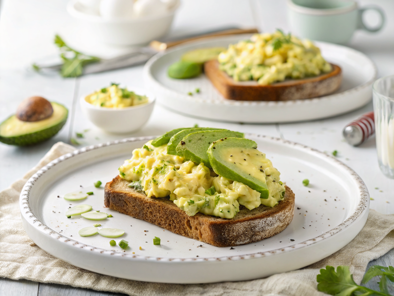 Egg salad avocado toast