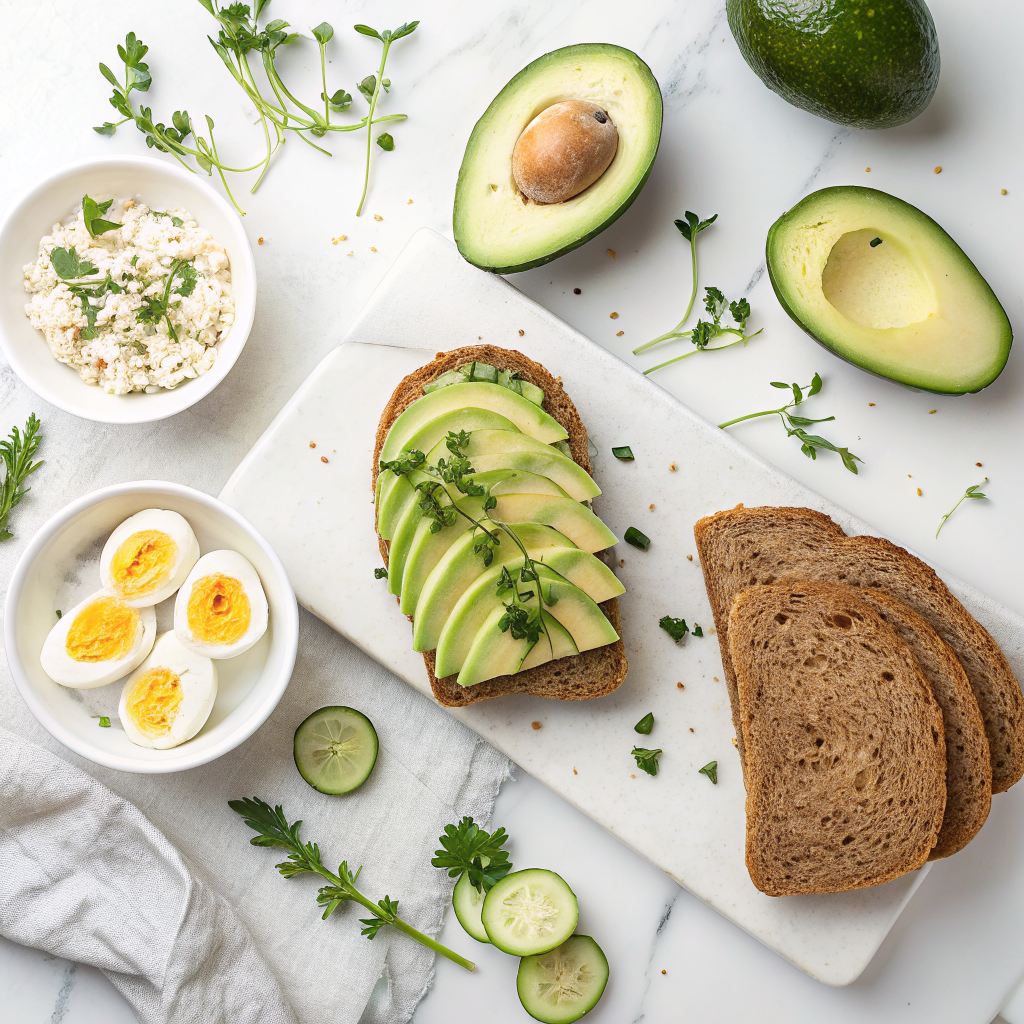 Egg salad avocado toast ingredients