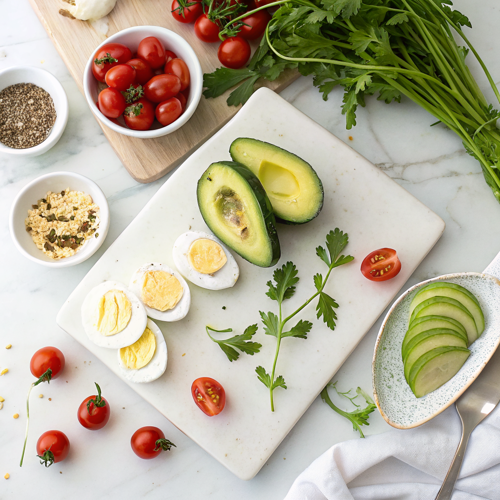 Egg salad avocado toast ingredients
