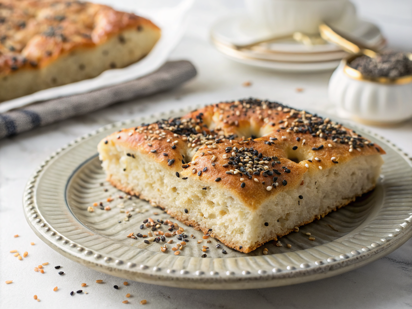 Everything Bagel Focaccia | Home Cook Legacy Everything bagel focaccia