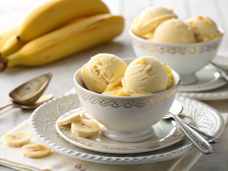Frozen banana ice cream