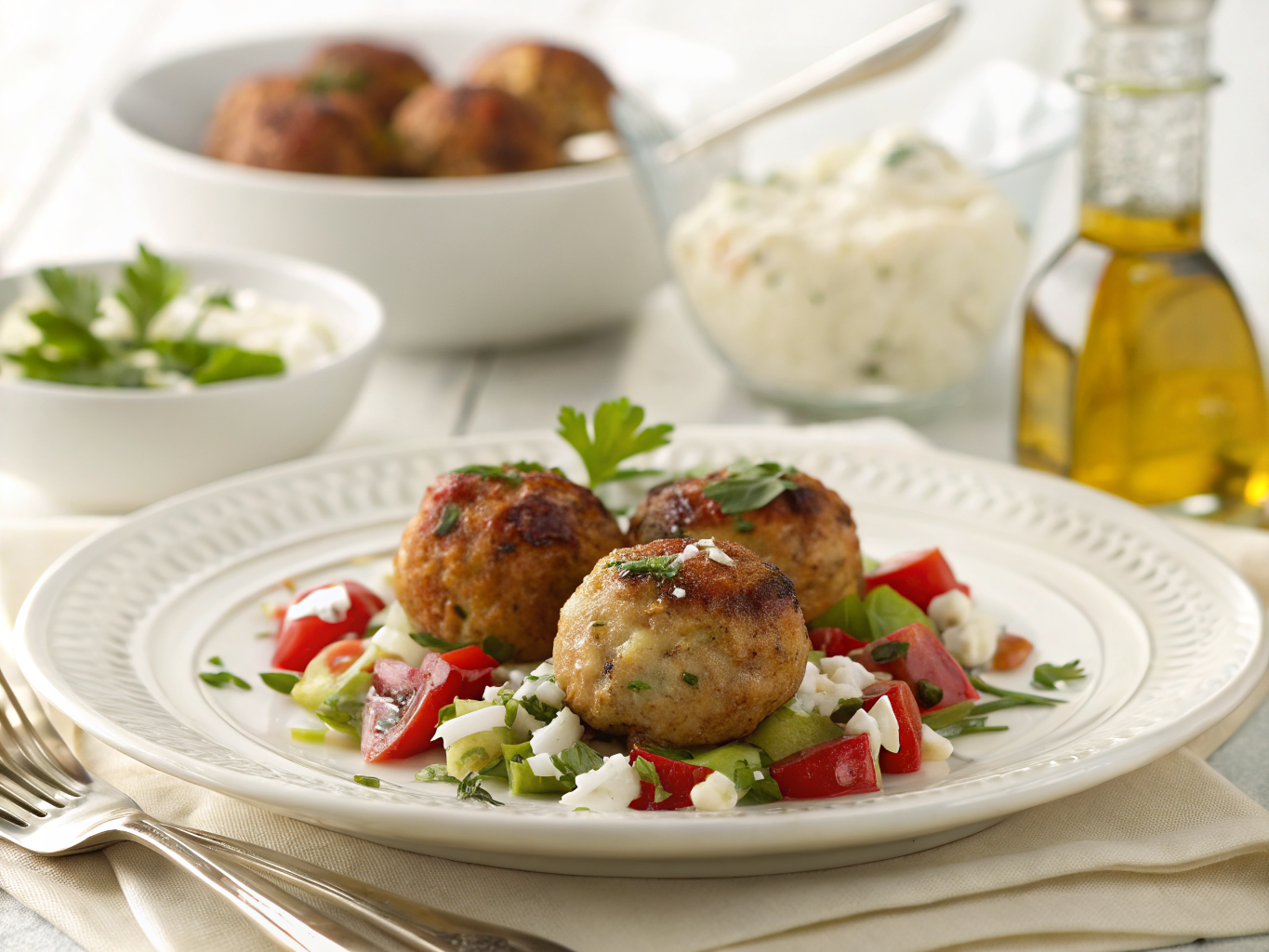 Greek Chicken Meatballs | Home Cook Legacy Greek chicken meatballs