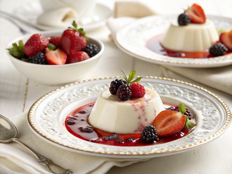 Greek yogurt panna cotta