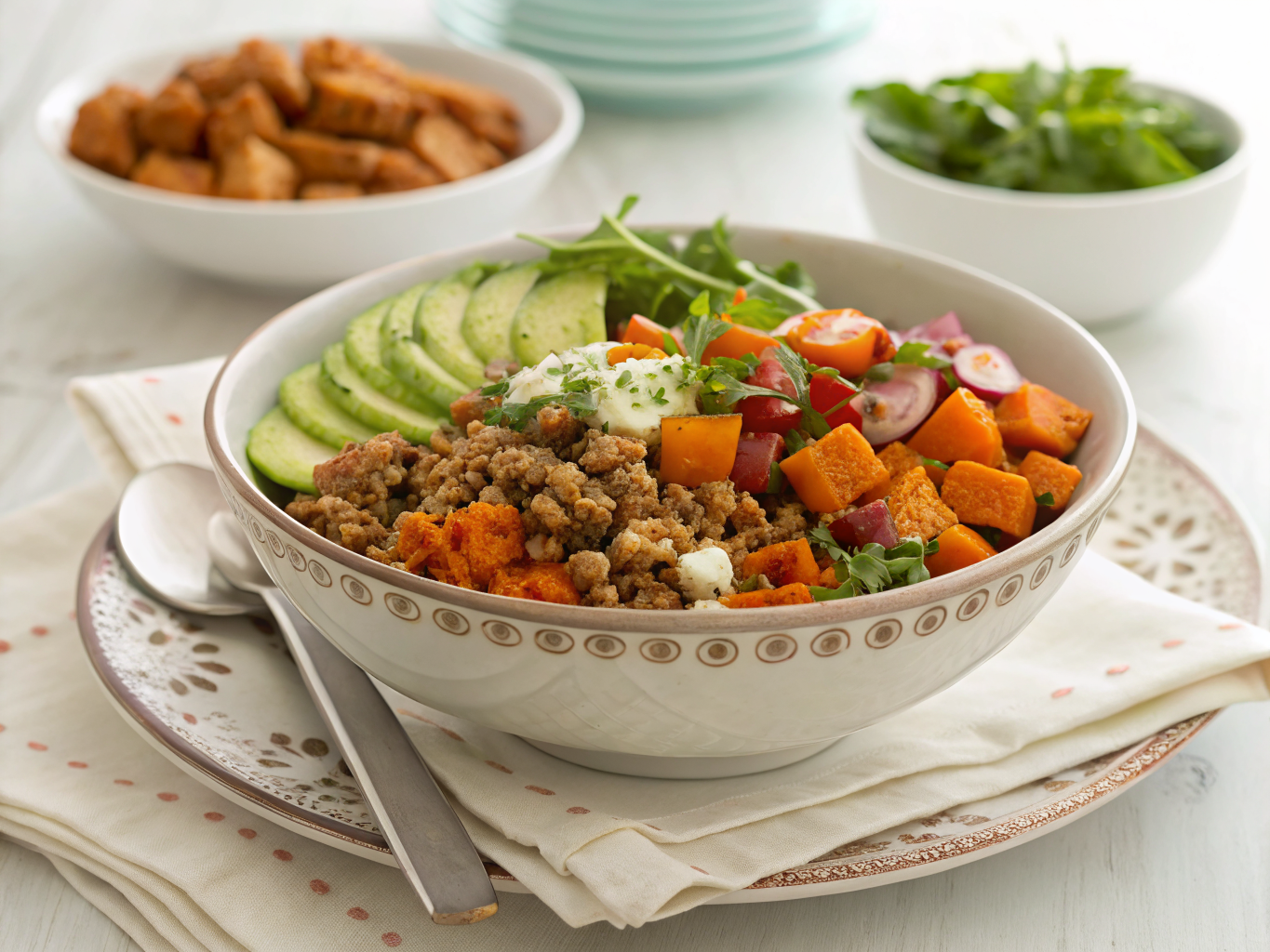 Ground Turkey Sweet Potato Bowl | Home Cook Legacy Ground turkey sweet potato bowl