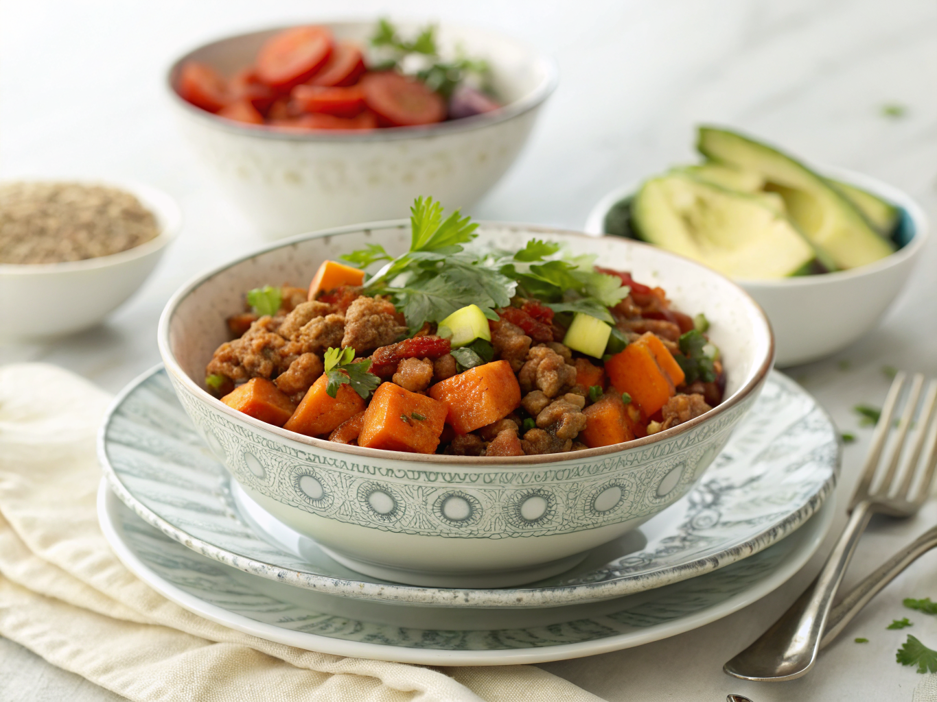 Ground Turkey Sweet Potato Bowl | Home Cook Legacy Ground turkey sweet potato bowl