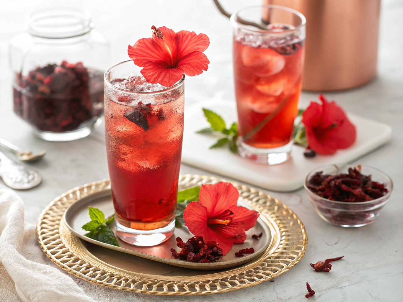 Hibiscus Iced Tea | Home Cook Legacy Hibiscus iced tea