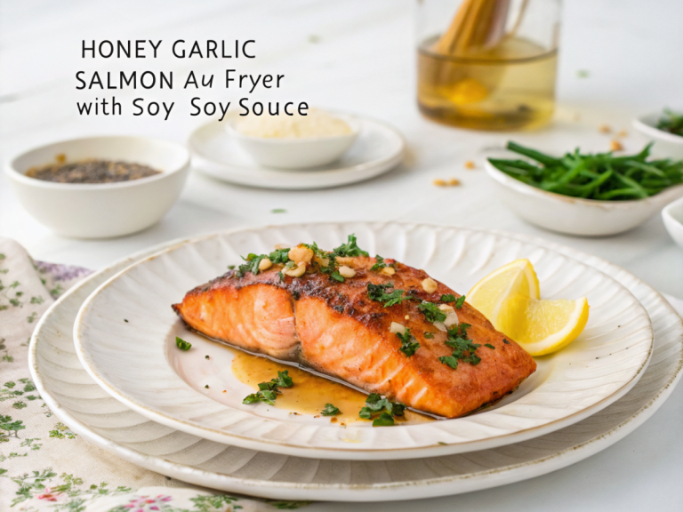 Honey garlic salmon air fryer no soy sauce recipe
