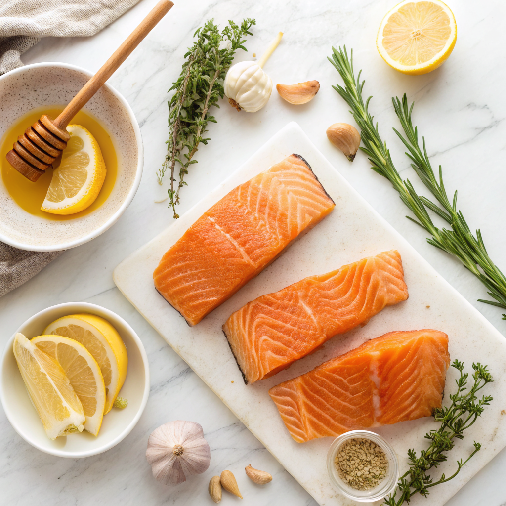 Honey glazed salmon air fryer frozen ingredients