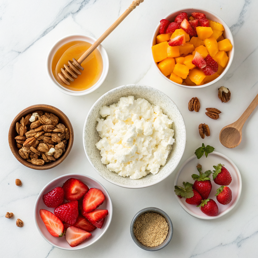 Hot Honey Cottage Cheese Bowl | Home Cook Legacy Hot, honey, cottage, cheese ingredients