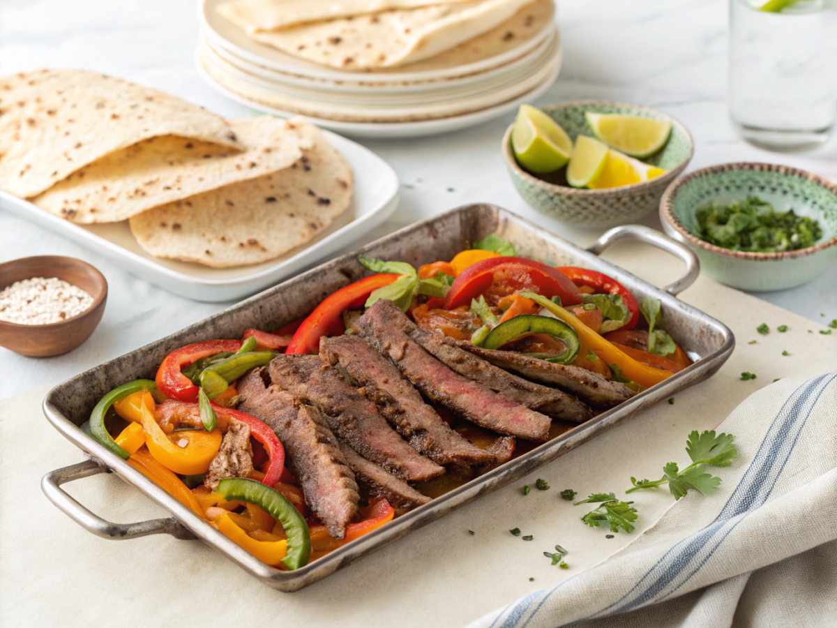 How to make sheet pan steak fajitas at home
