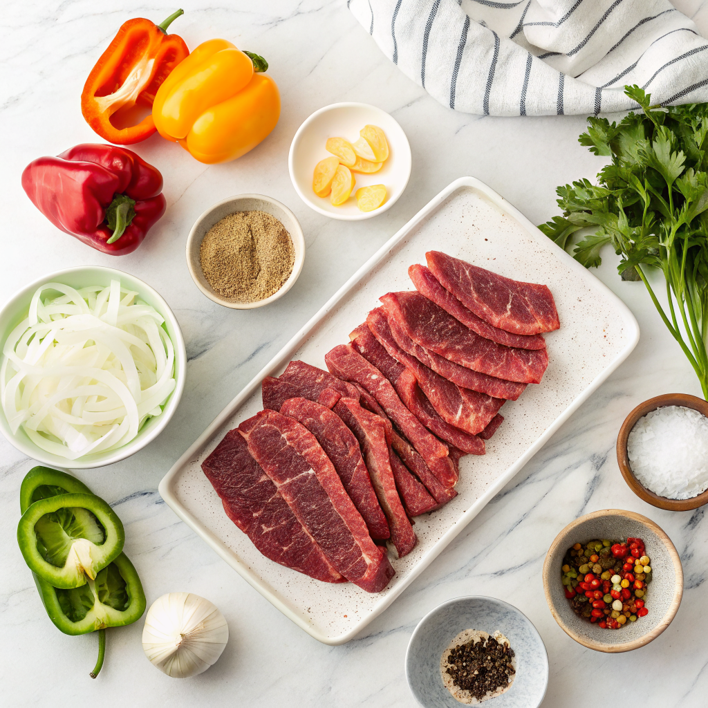 Sheet pan steak fajitas ingredients