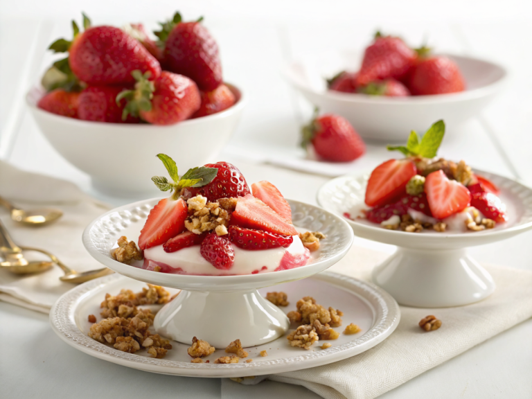 Strawberry yogurt clusters recipe