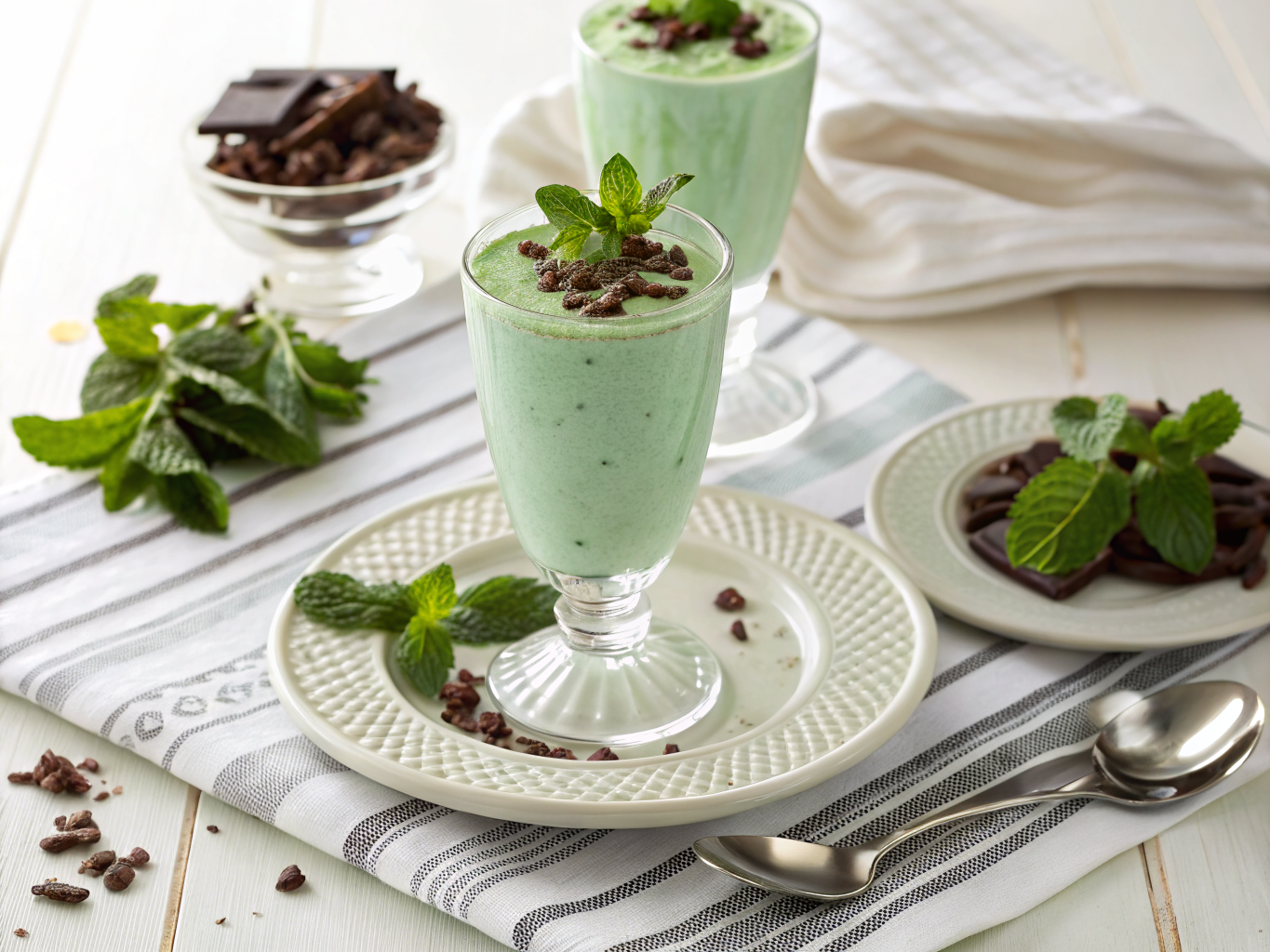 Mint chocolate protein shake
