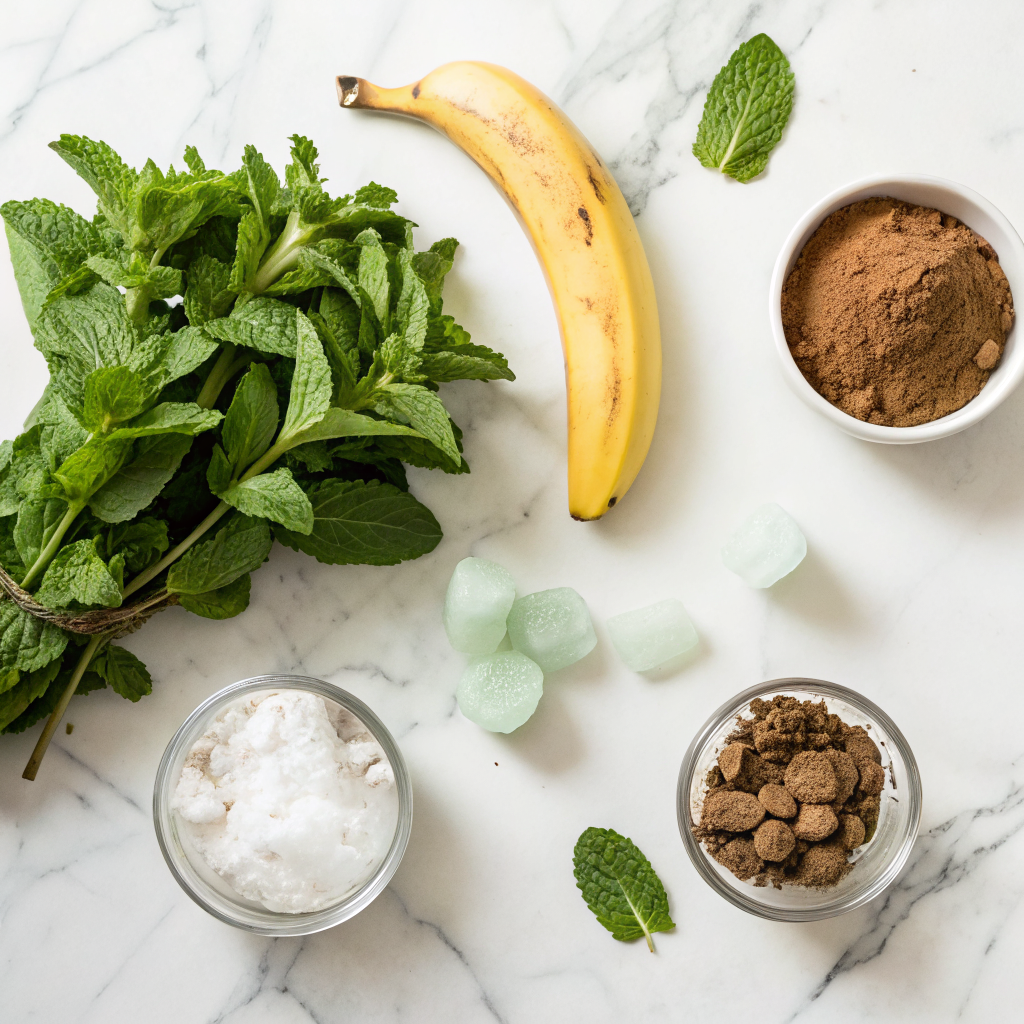 Mint chocolate protein shake
