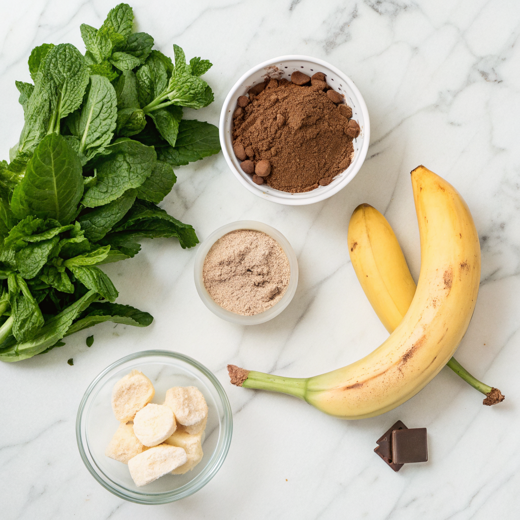 Mint chocolate protein shake