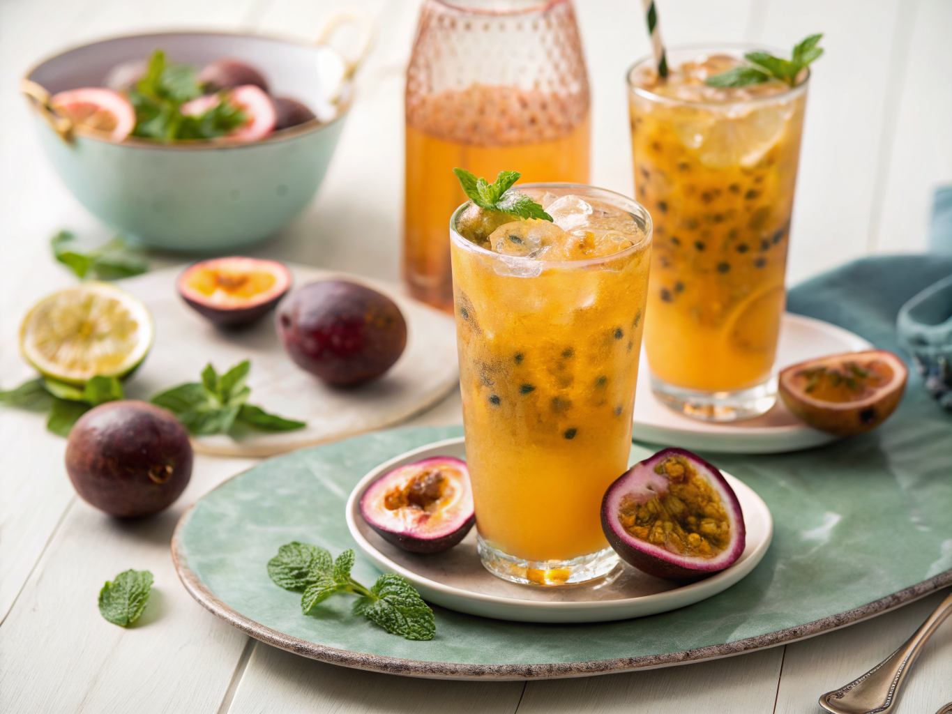 Passion fruit iced tea