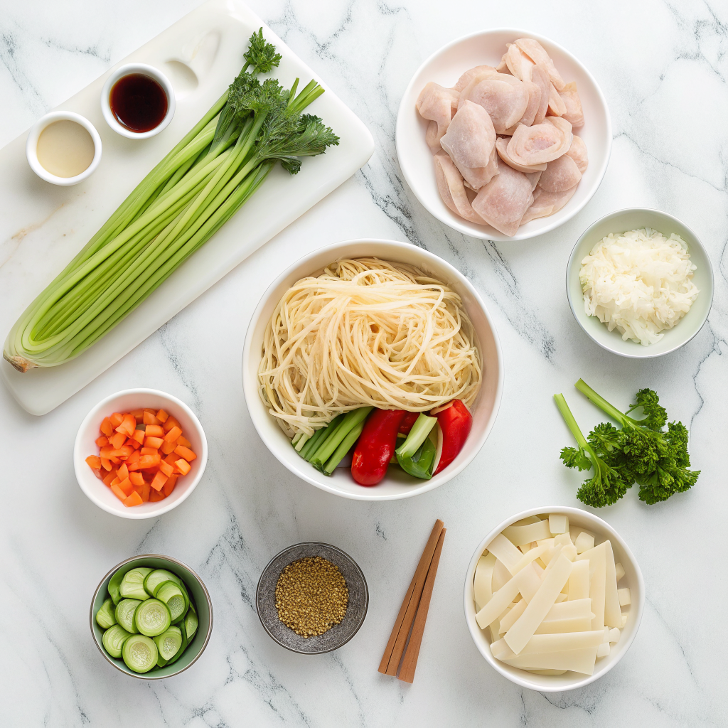 Cafeteria noodles ingredients