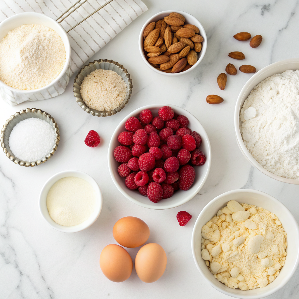 Raspberry almond tart