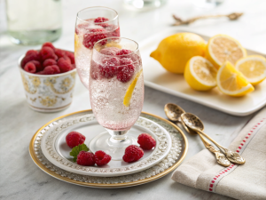 Raspberry lemon sparkling water