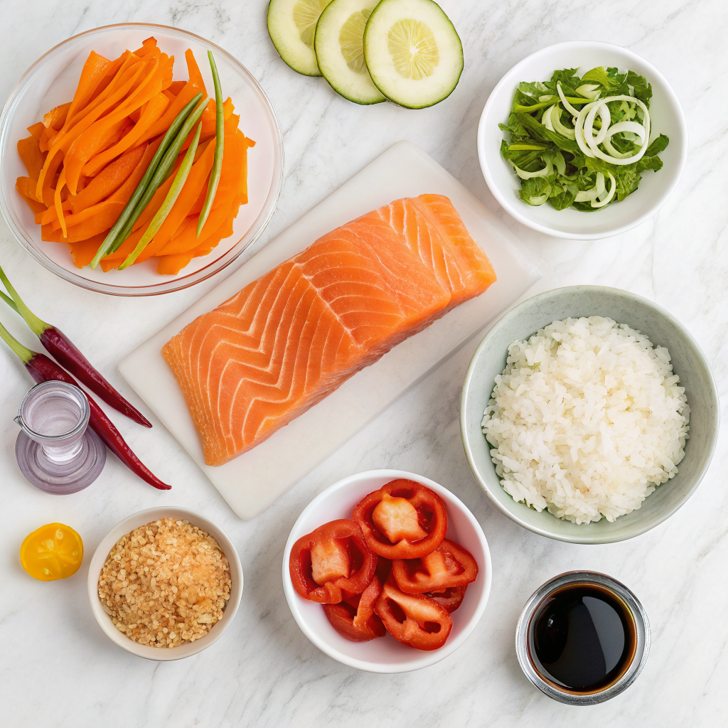 Salmon teriyaki bowl