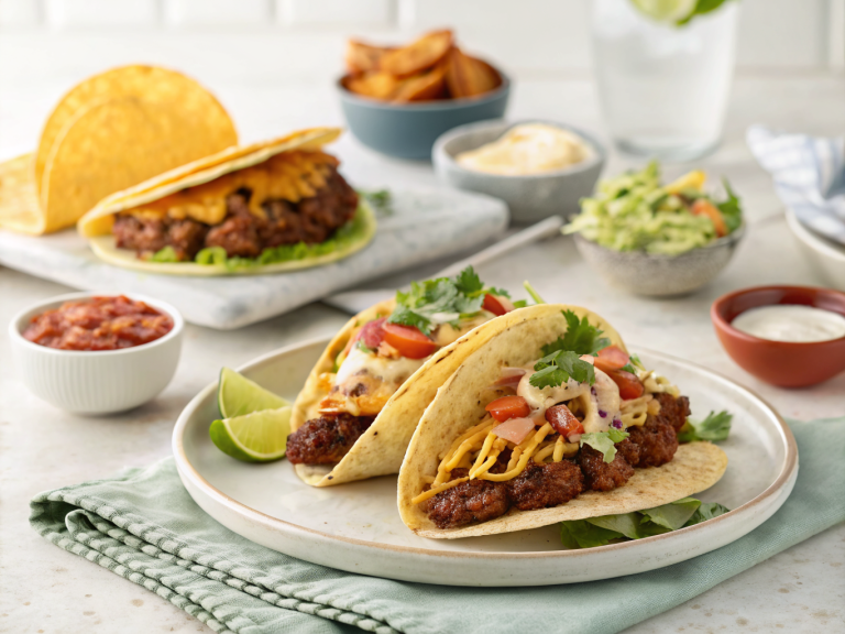 Smash burger tacos