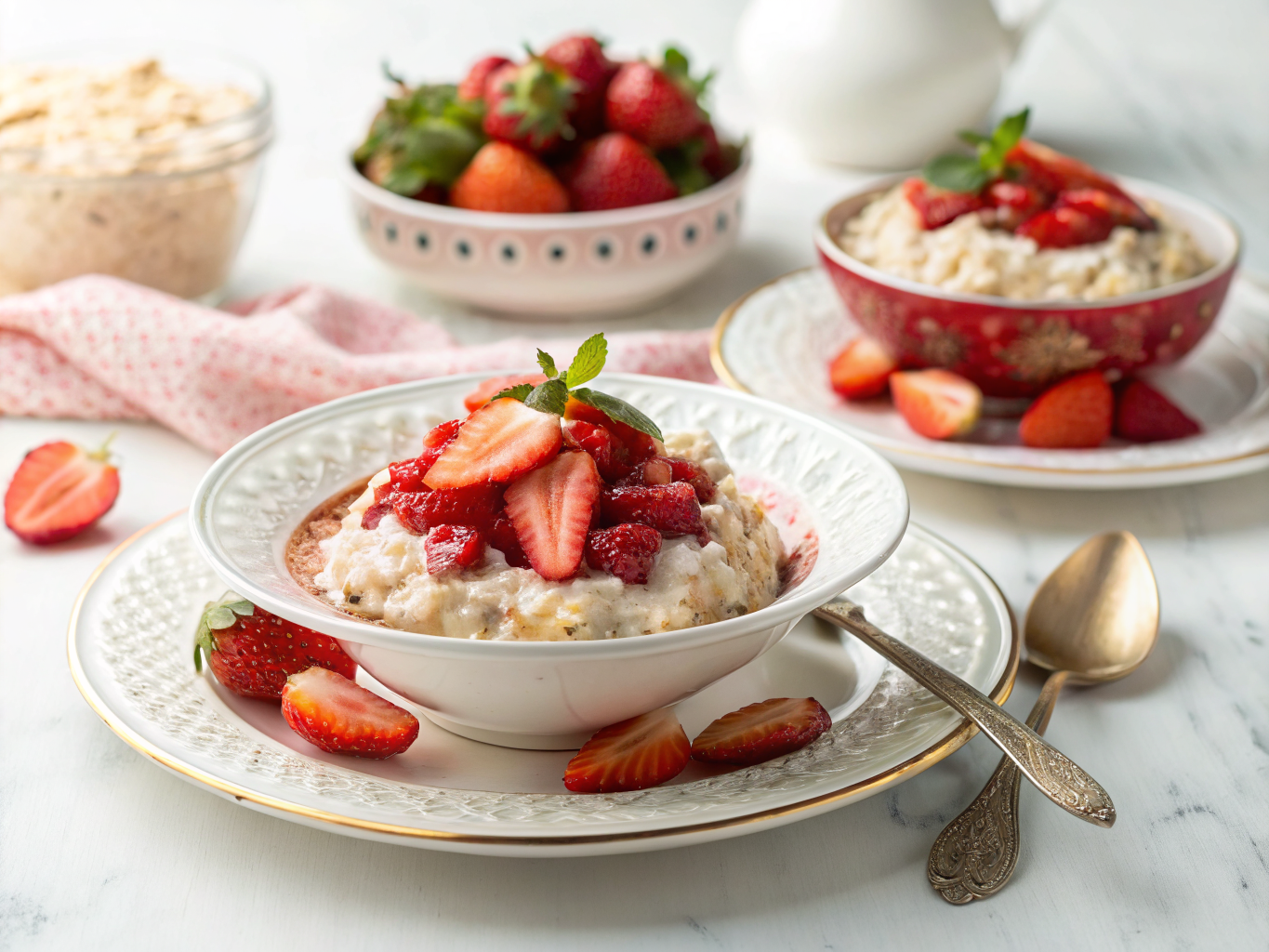 Strawberry cheesecake overnight oats