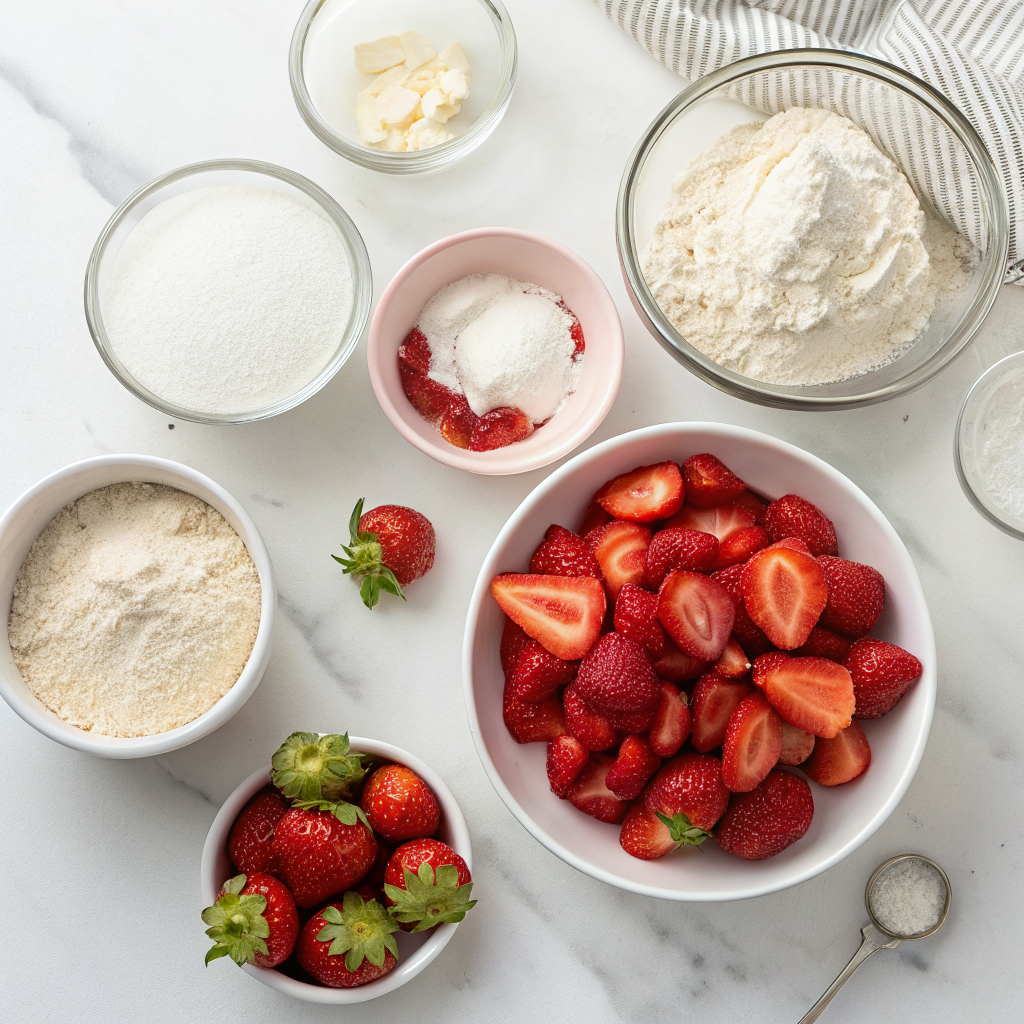 Strawberry shortcake bites