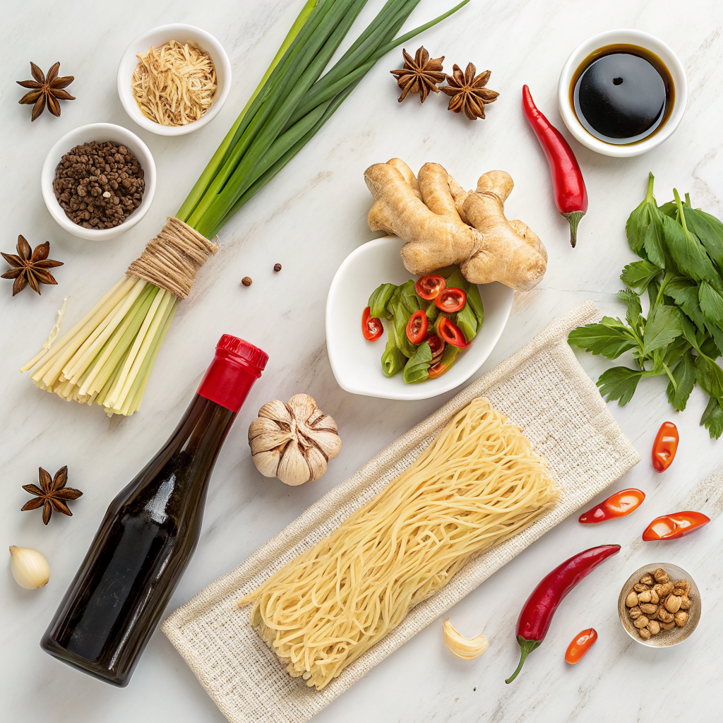 Chili oil ramen ingredients