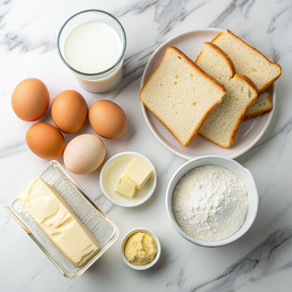 Custard toast ingredients