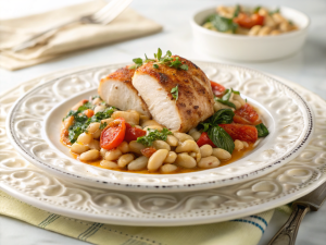 Tuscan white bean chicken