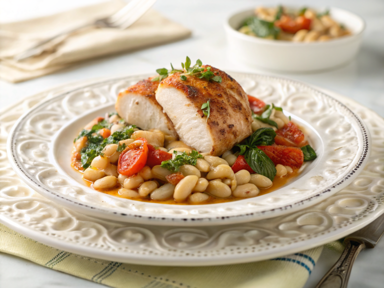 Tuscan white bean chicken